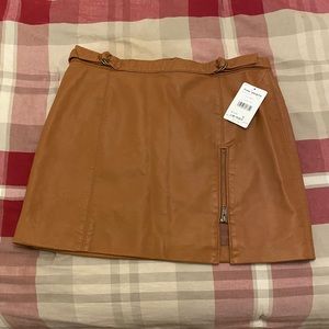 Free people leather skirt